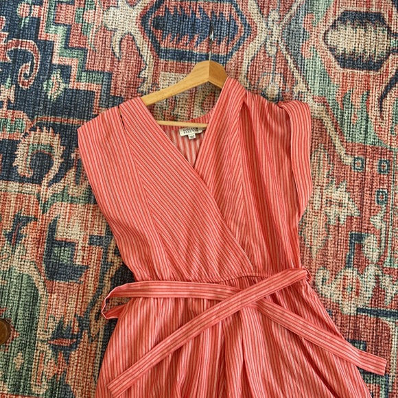 Anthropologie Dresses & Skirts - Anthropologie Molly Bracken Striped Dress, Red Orange and White, L